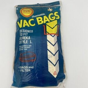 Dvc Brand Vacuum‎ Bags Style L For Eureka 1000 Series Except 1099 Pack Of 4